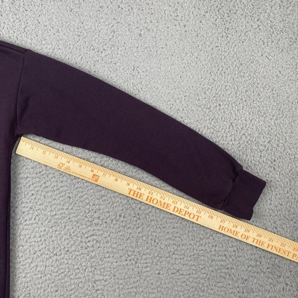 Adidas Women Purple Essentials Comfort Elongated 1/4 Zip Sweatshirt GD2592 Sz S - Picture 7 of 9
